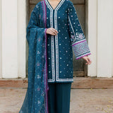 Farasha | Summer Weaves Embroidered Lawn | Blue Allure