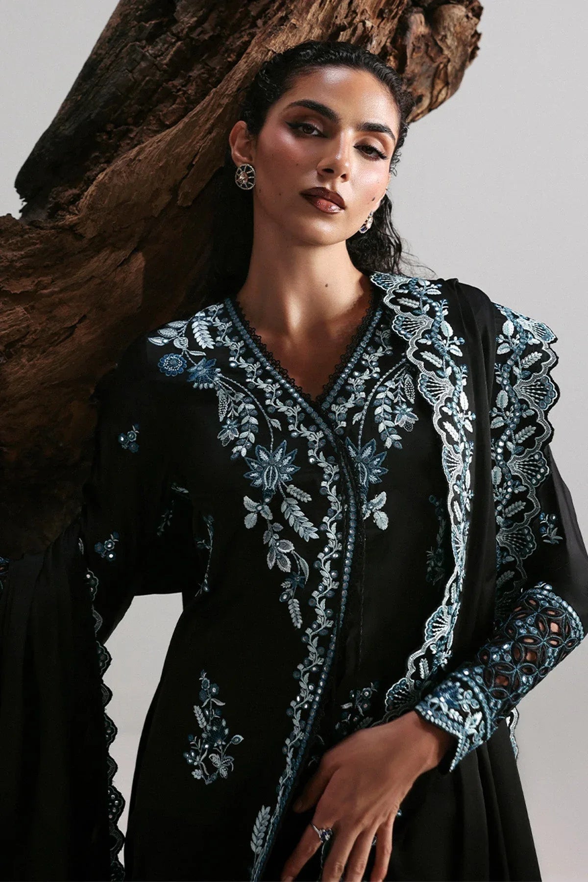 Afrozeh | Slate Ready to Wear | Rhylen - Rang-e-Khaas