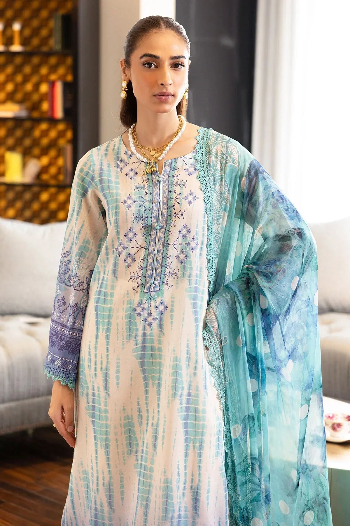 Nureh | Printed lawn 25 | SP-117 - Rang-e-Khaas