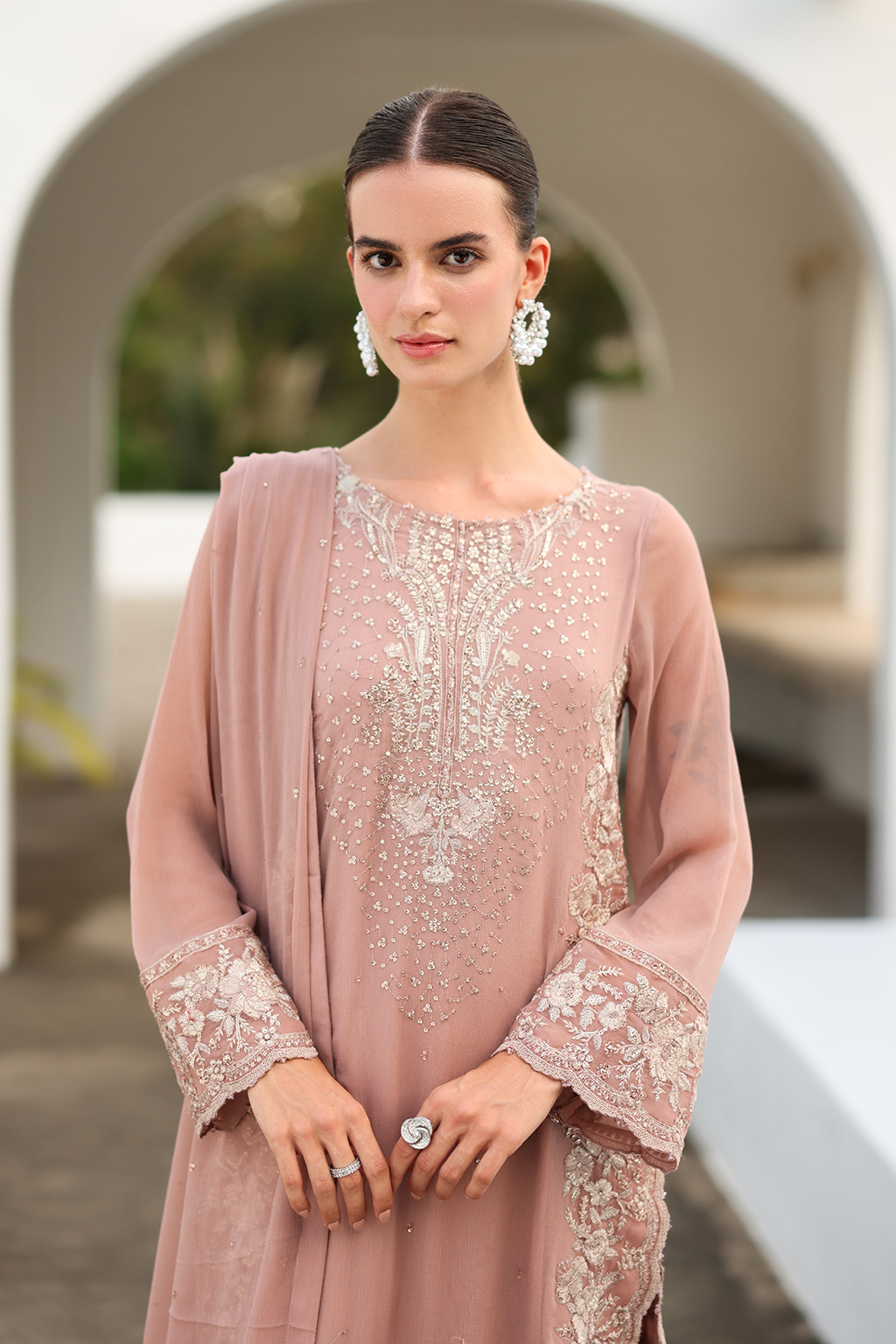 Iznik CC-69 Embroidered Chiffon