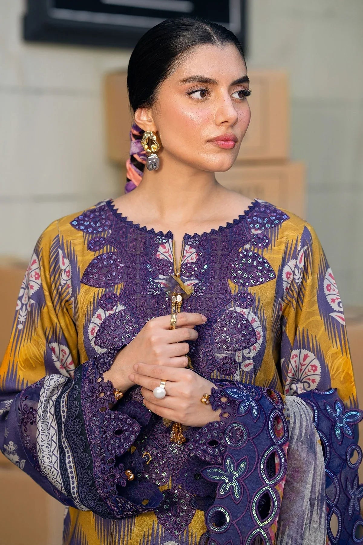 Nureh | Glam Girl Lawn | GL-22 - Rang-e-Khaas