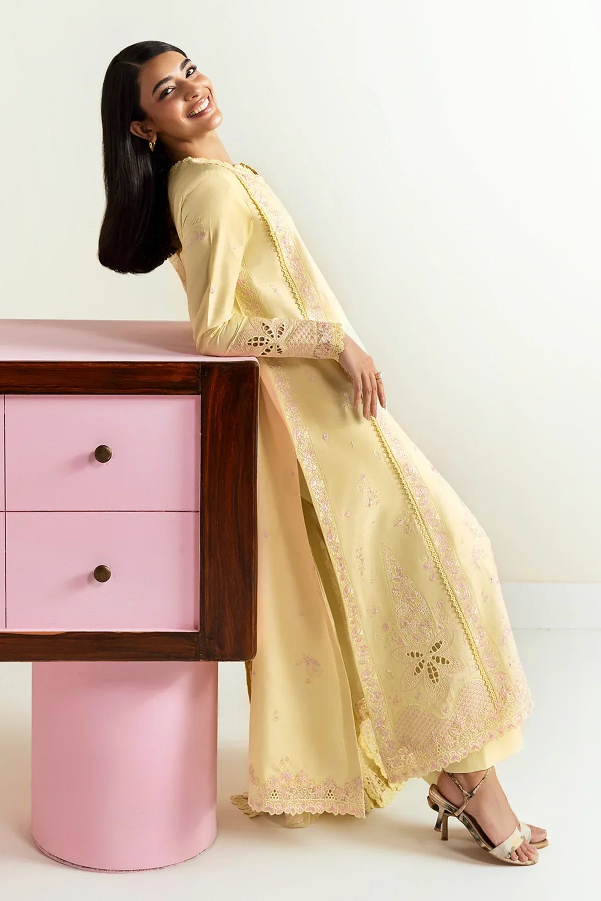 Afrozeh | Basic Pret 25 | Lemon lush