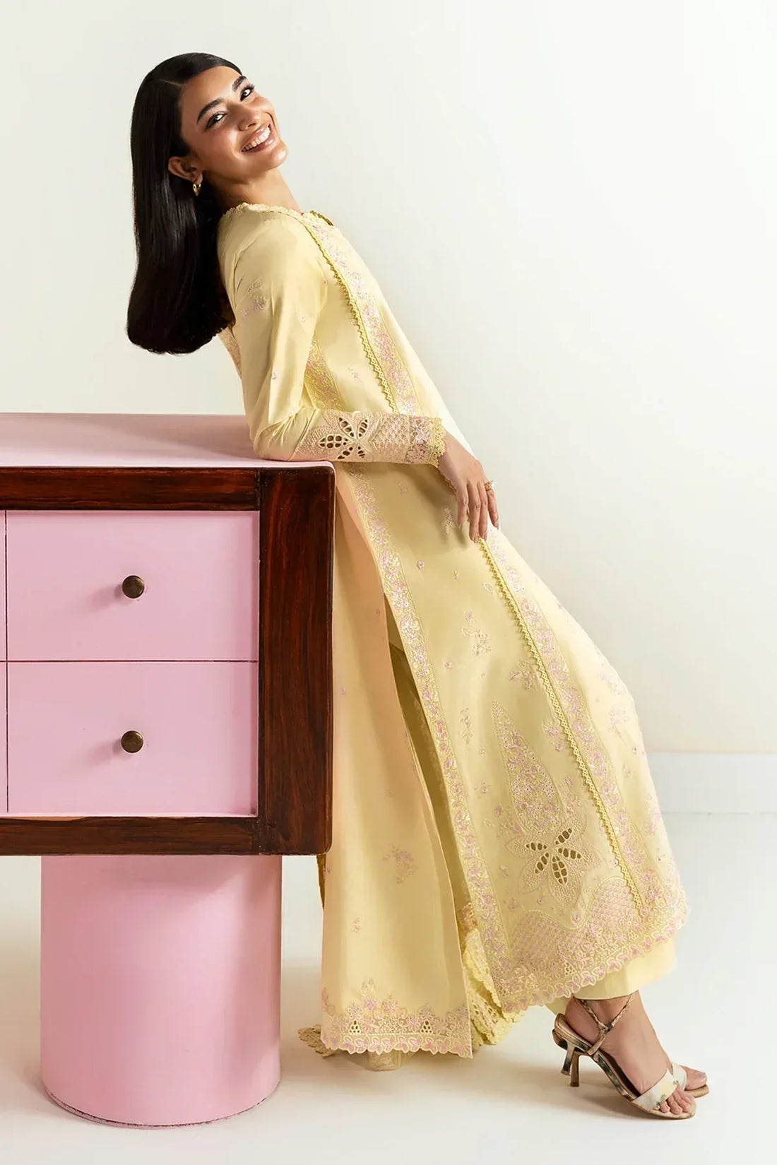 Afrozeh | Basic Pret 25 | Lemon lush - Rang-e-Khaas