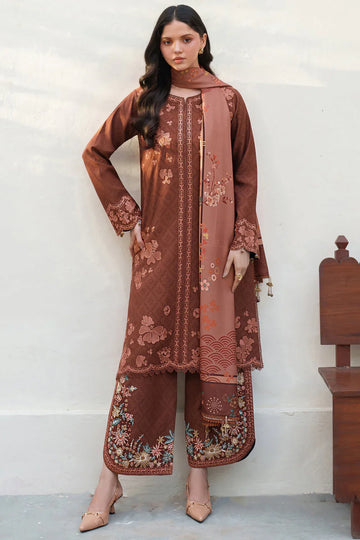 Farasha | Meline Premium Viscose 25 | Brown Clay - Rang-e-Khaas