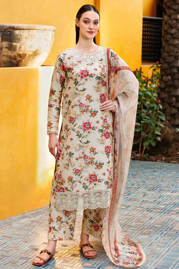 Farasha | Printed Essentials | Ivory Dusk - Rang-e-Khaas