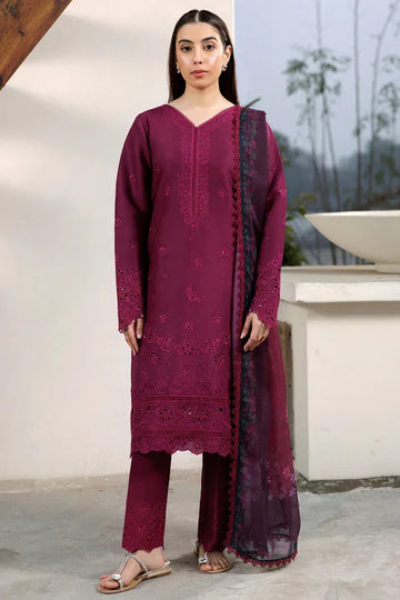 Farasha | Summer Weaves Embroidered Lawn | Garnet Passion - Rang-e-Khaas