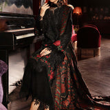 3 Piece Embroidered Linen Suit - Rang-e-Khaas