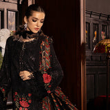 3 Piece Embroidered Linen Suit - Rang-e-Khaas