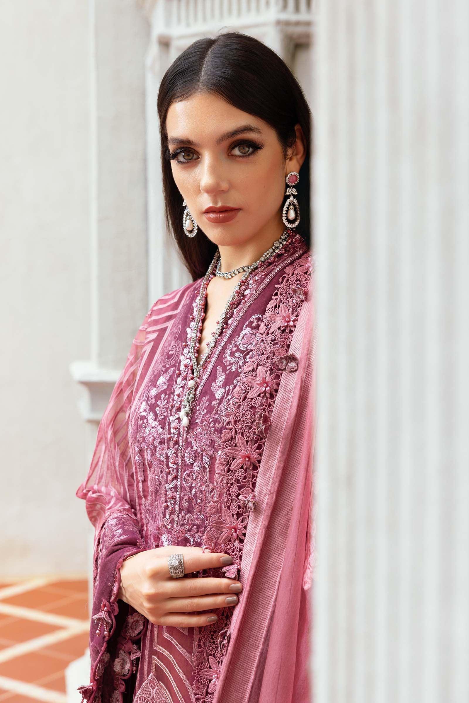 3 Piece Embroidered Organza Suit - Rang-e-Khaas