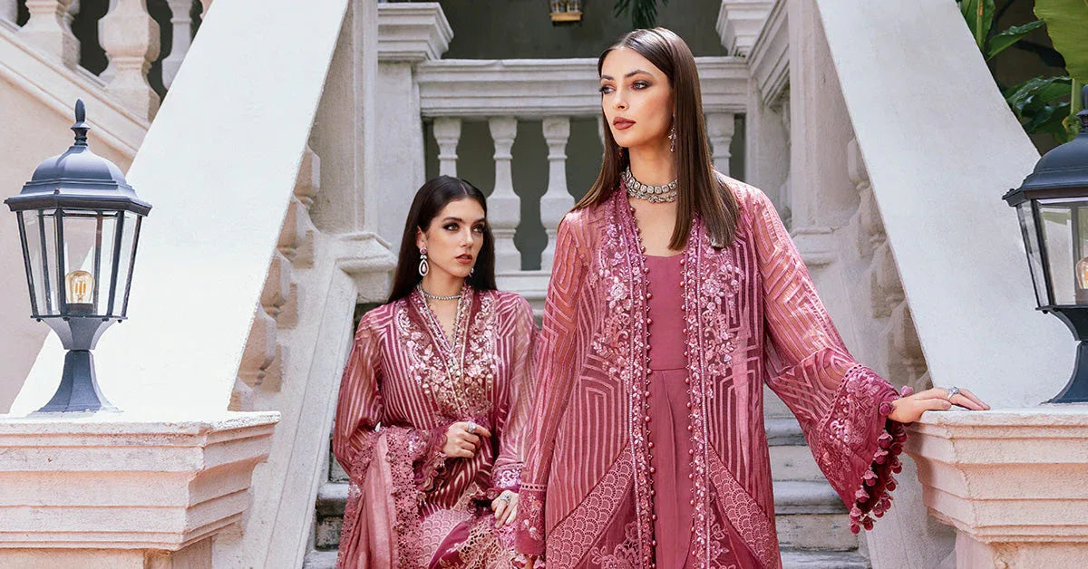 3 Piece Embroidered Organza Suit - Rang-e-Khaas