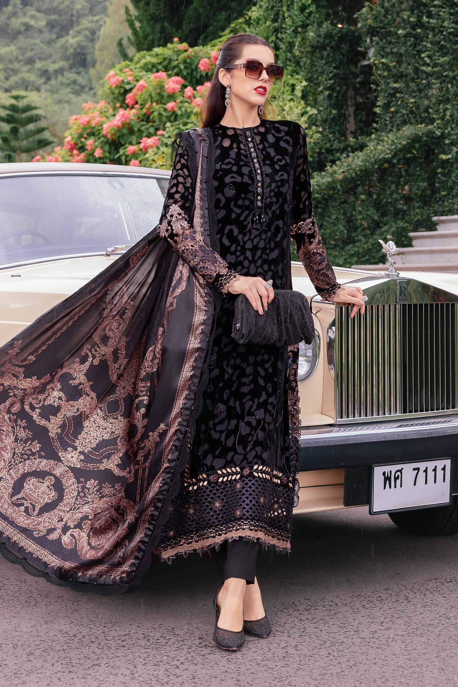 3 Piece Embroidered Palachi Suit - Rang-e-Khaas