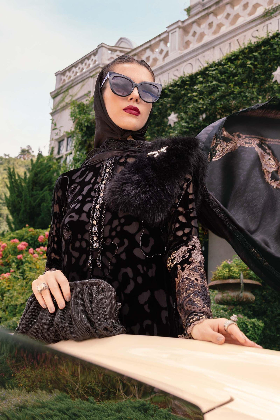 3 Piece Embroidered Palachi Suit - Rang-e-Khaas