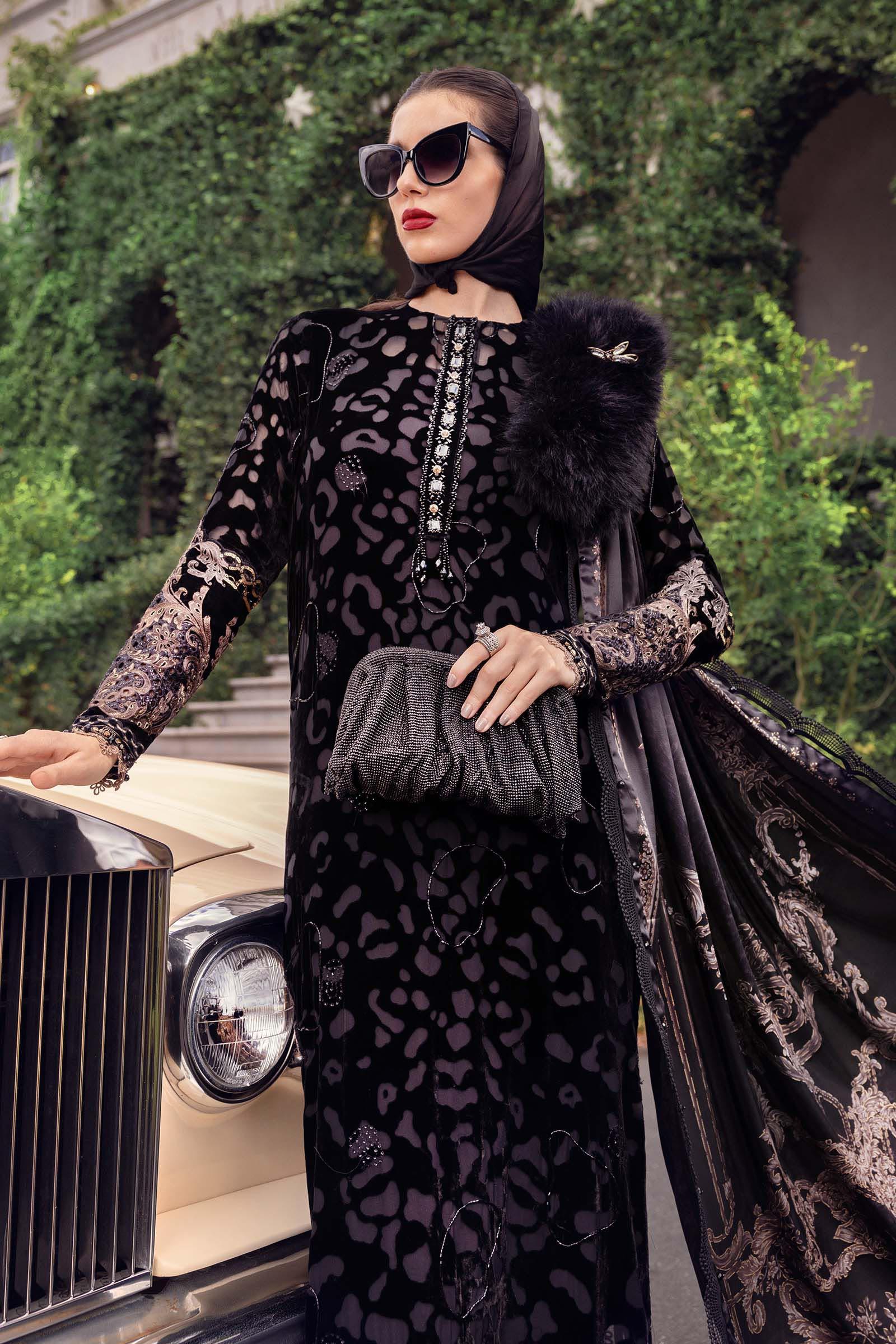 3 Piece Embroidered Palachi Suit - Rang-e-Khaas