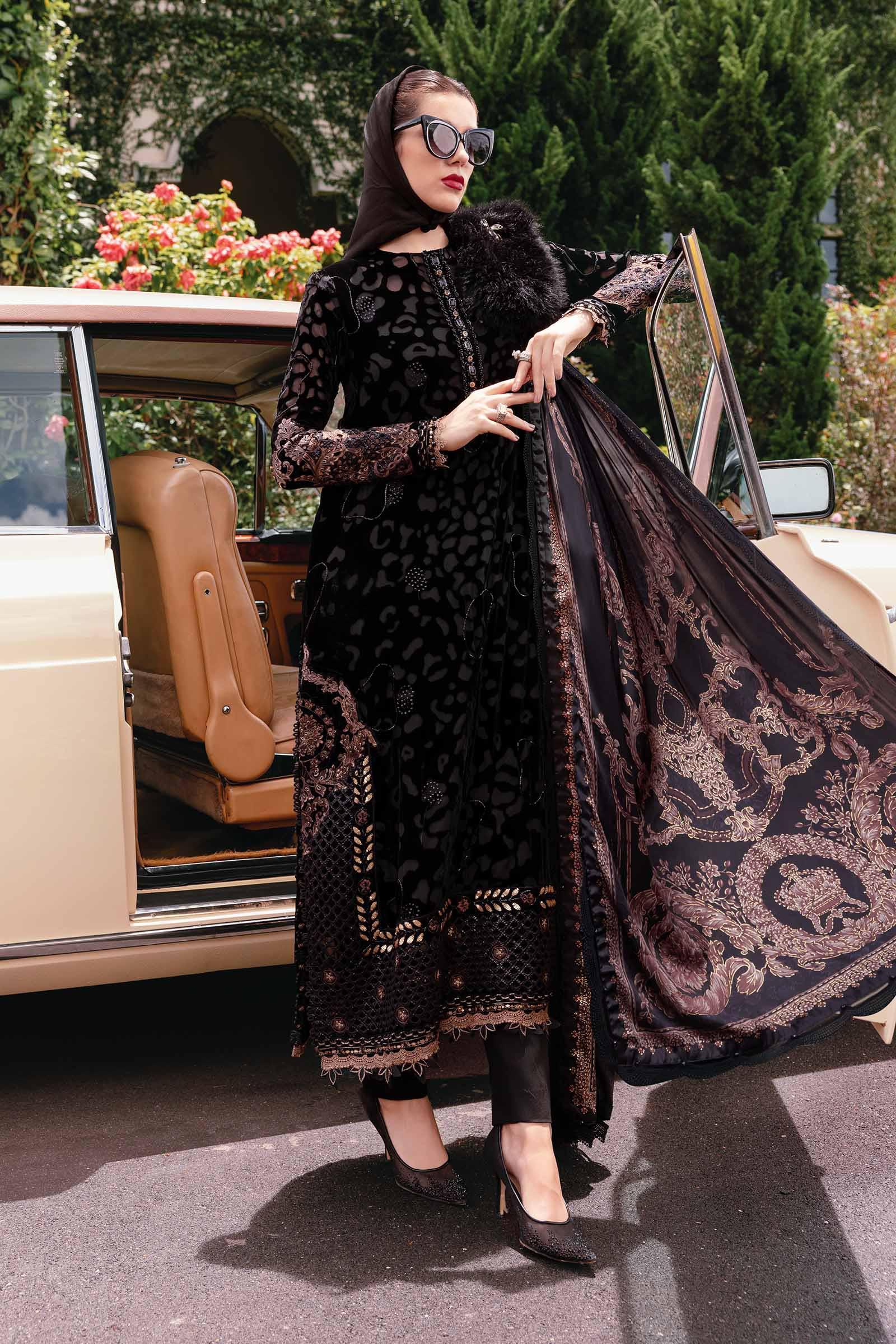 3 Piece Embroidered Palachi Suit - Rang-e-Khaas