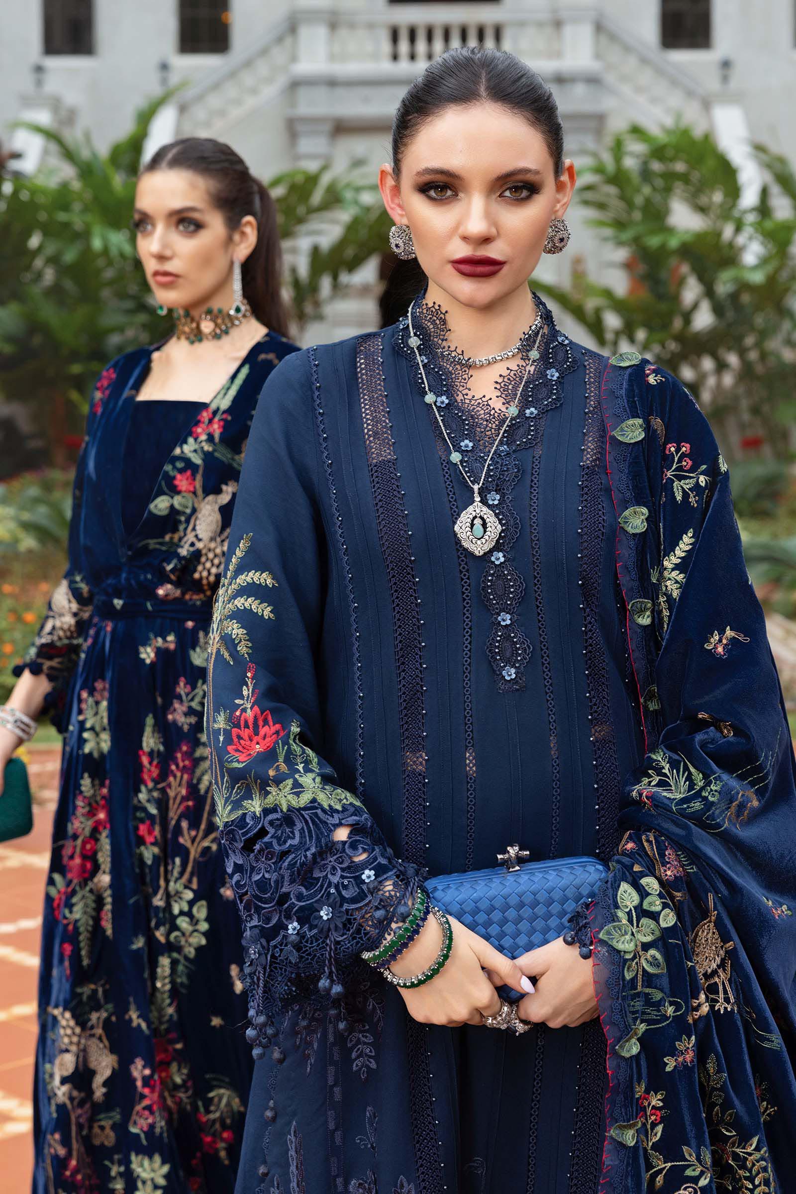3 Piece Unstitched Embroidered Twill Linen Suit - Rang-e-Khaas