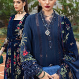 3 Piece Unstitched Embroidered Twill Linen Suit - Rang-e-Khaas