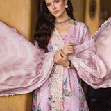 Elaf Premium Print Chikankari Lawn Unstitched 3Pc Suit ECT-04B DELPHINE