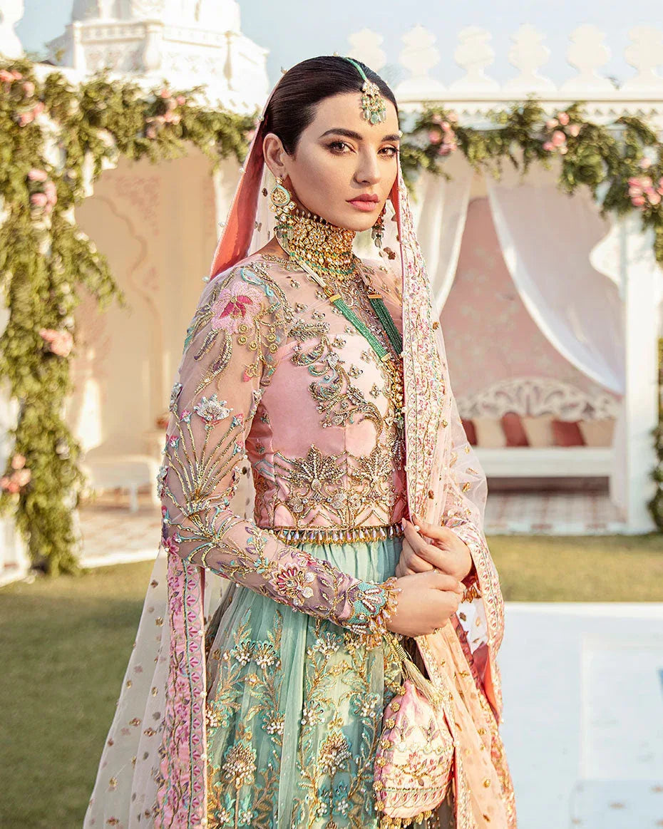 Gulaal | Wedding Formals | Joli Embroidered Net 3-Piece Suit WS-03 - Rang-e-Khaas