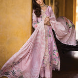 Elaf Premium Print Chikankari Lawn Unstitched 3Pc Suit ECT-04B DELPHINE
