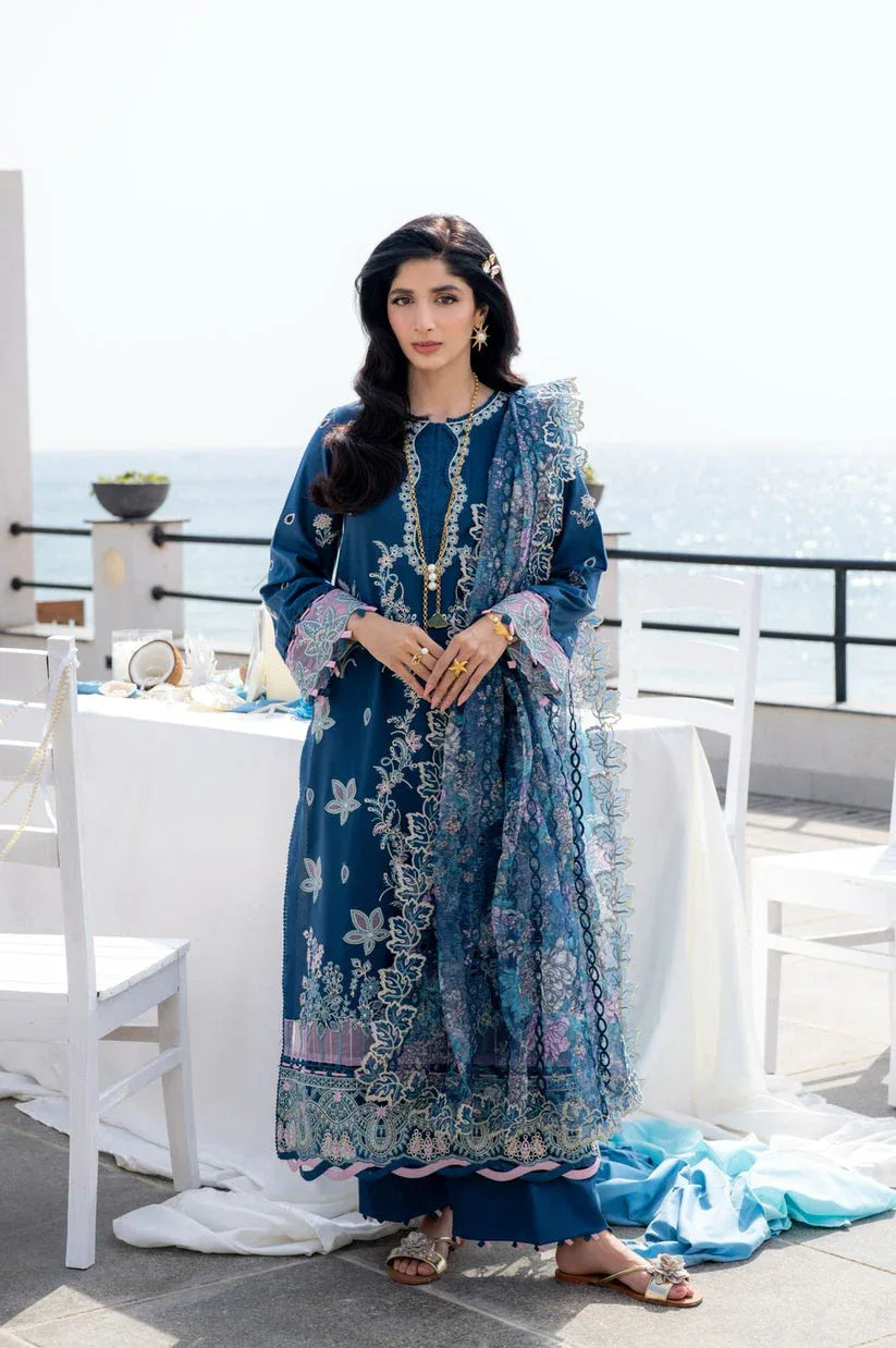 Aabyaan | Saagar Luxury Lawn 25 | AZURA (AS-03) - Rang-e-Khaas