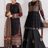 BAROQUE-EMBROIDERED CHIFFON CH09-04