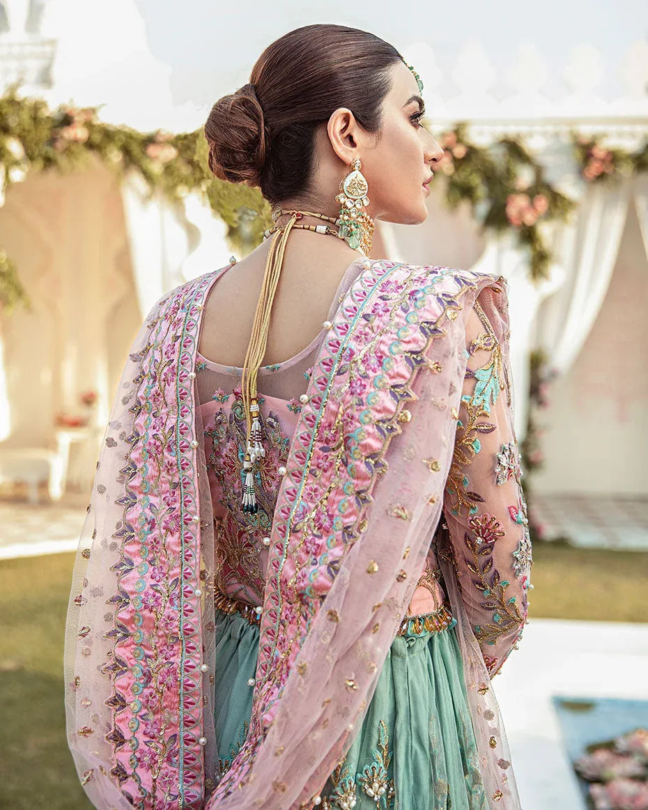 Gulaal | Wedding Formals | Joli Embroidered Net 3-Piece Suit WS-03 - Rang-e-Khaas