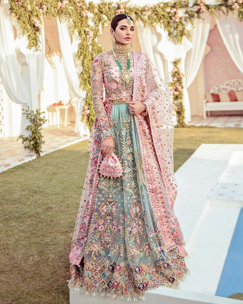 Gulaal | Wedding Formals | Joli Embroidered Net 3-Piece Suit WS-03 - Rang-e-Khaas