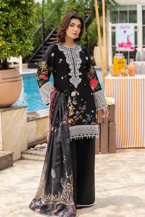Saad Shaikh | Lawn 25 | Black - Zestel - Rang-e-Khaas