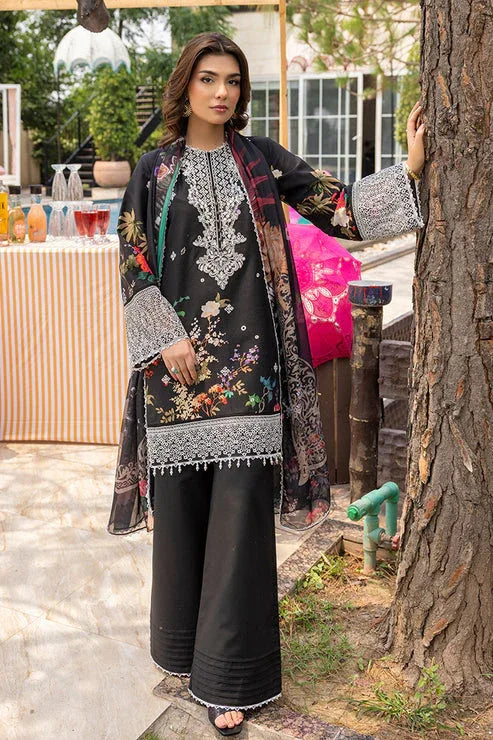 Saad Shaikh | Lawn 25 | Black - Zestel - Rang-e-Khaas