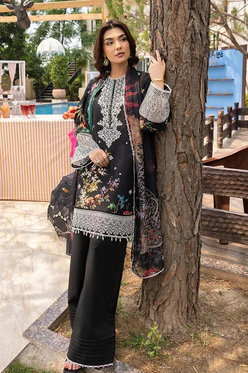 Saad Shaikh | Lawn 25 | Black - Zestel - Rang-e-Khaas