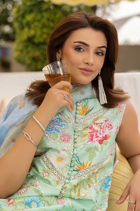 Saad Shaikh | Lawn 25 | See Green - Mintara - Rang-e-Khaas