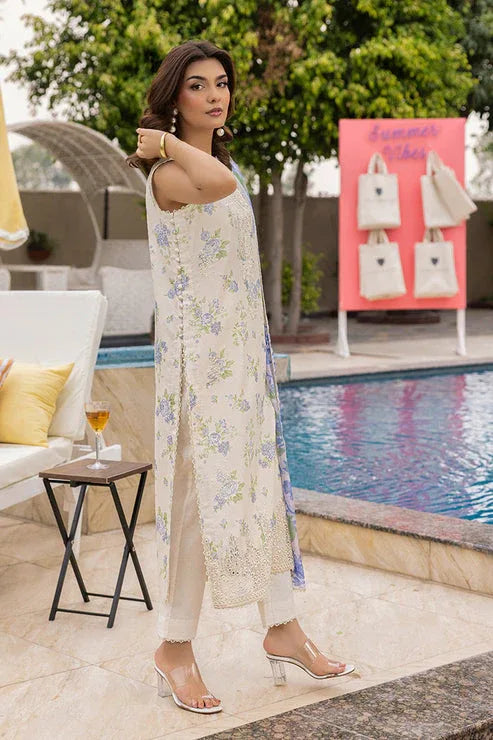 Saad Shaikh | Lawn 25 | Offwhite - Tropelle - Rang-e-Khaas