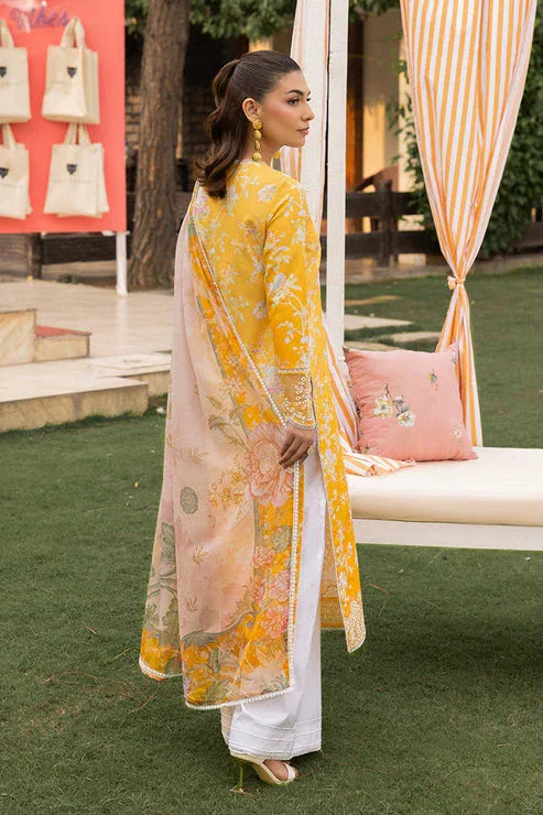 Saad Shaikh | Lawn 25 | Yellow - Amber Bloom - Rang-e-Khaas