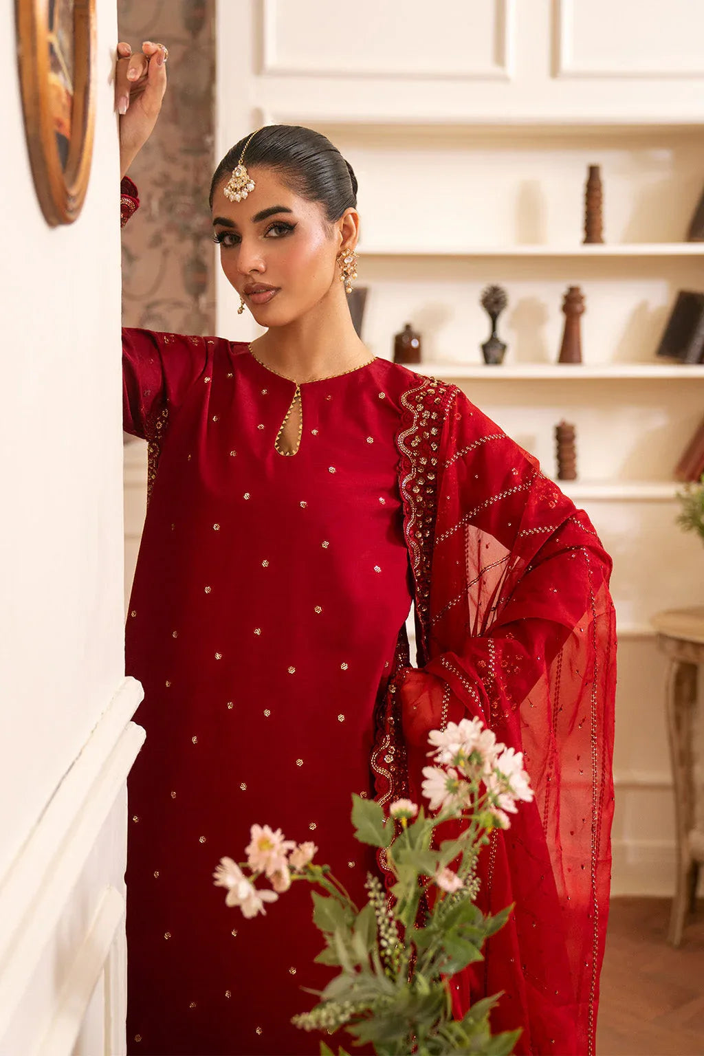 Neeshay | Luxe Pret | Crimora - Rang-e-Khaas