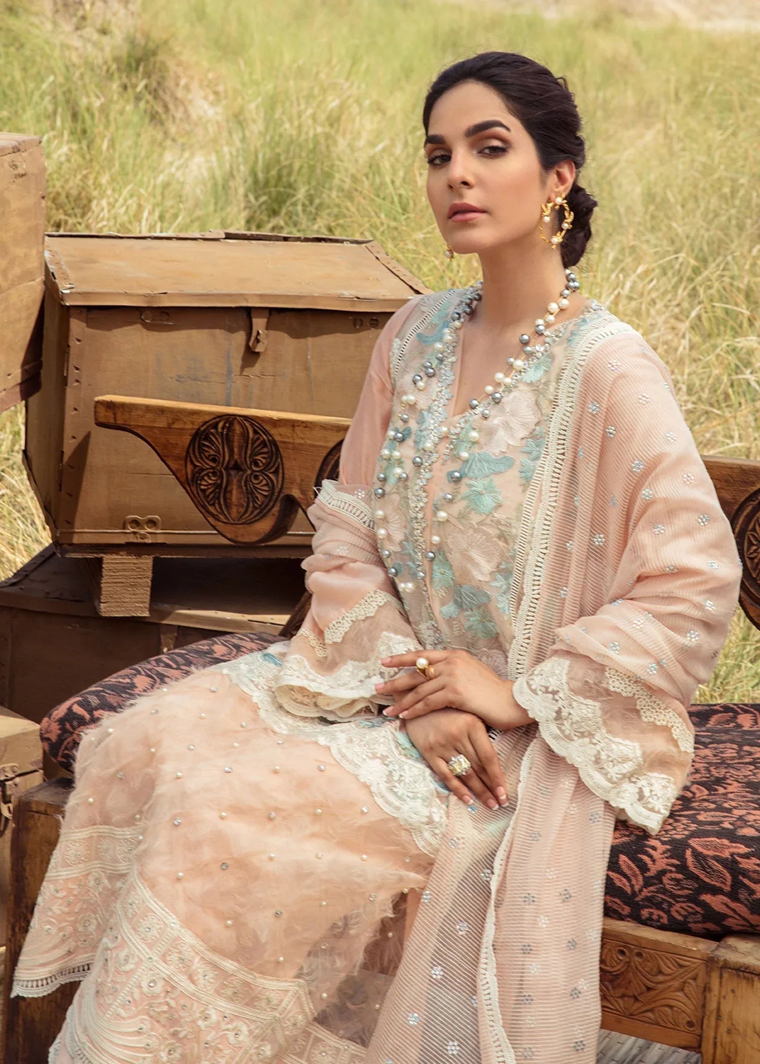Saira Shakira | Luxury Pret | Peach Sandstone - Rang-e-Khaas