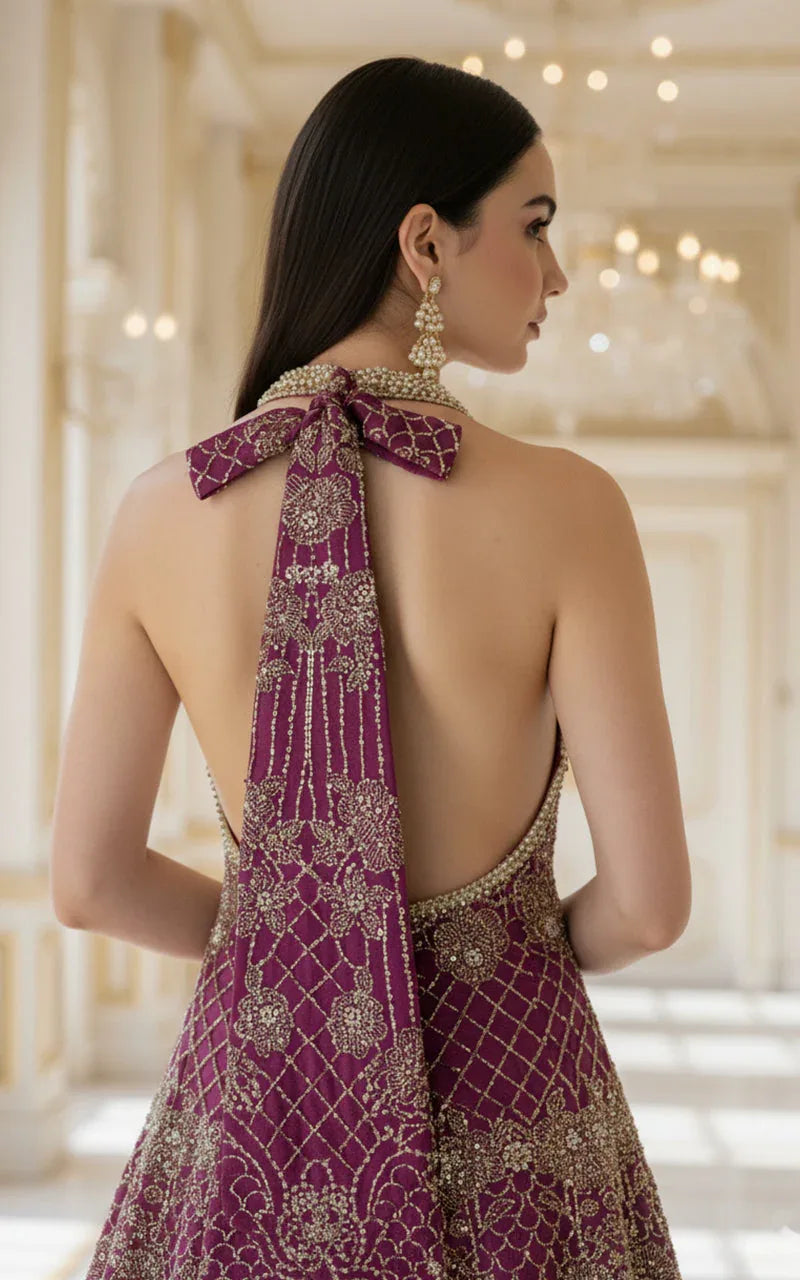 Embroidered Dress With Skirt and Dupatta