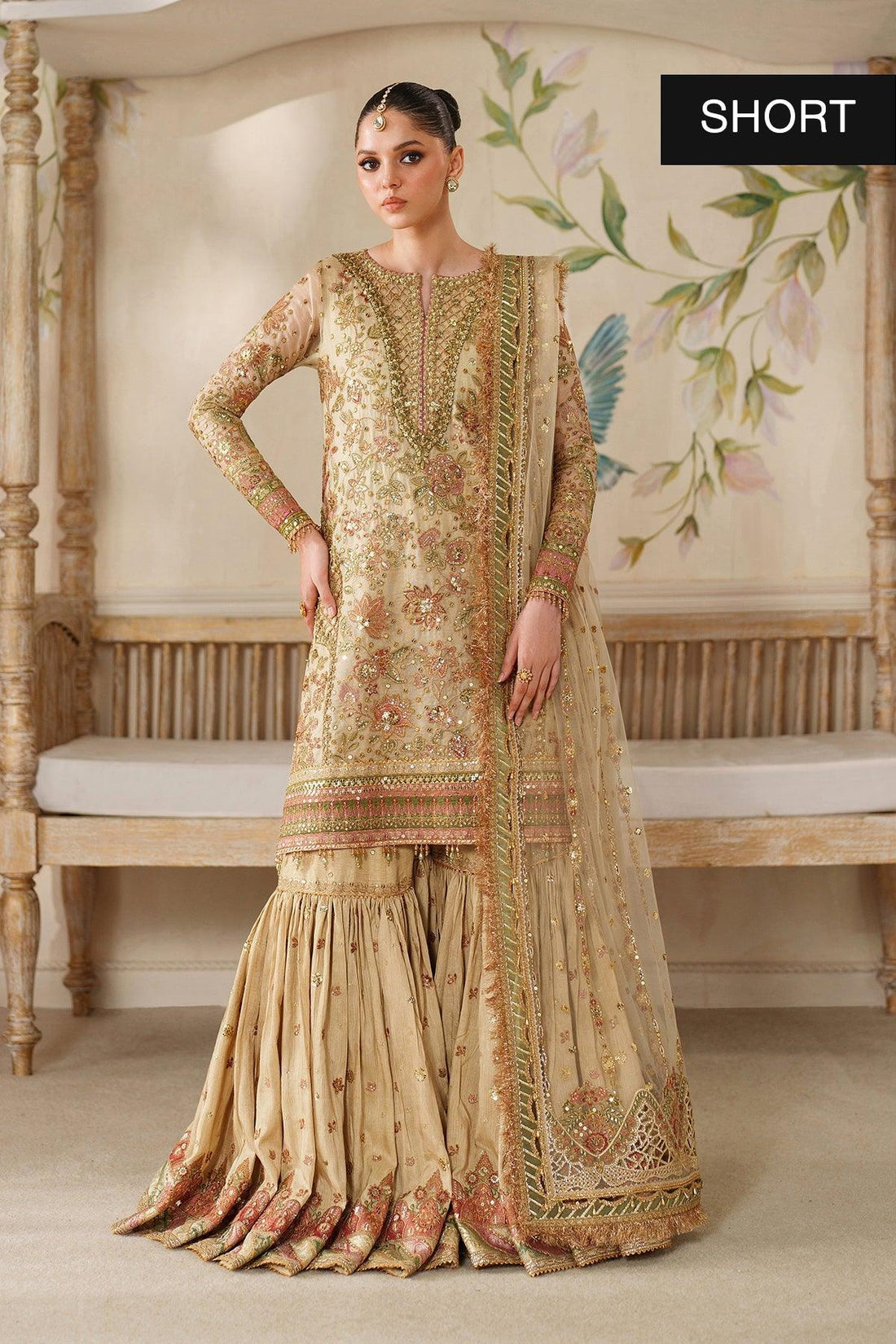 EMBROIDERED NET CH14-02 STITCHED