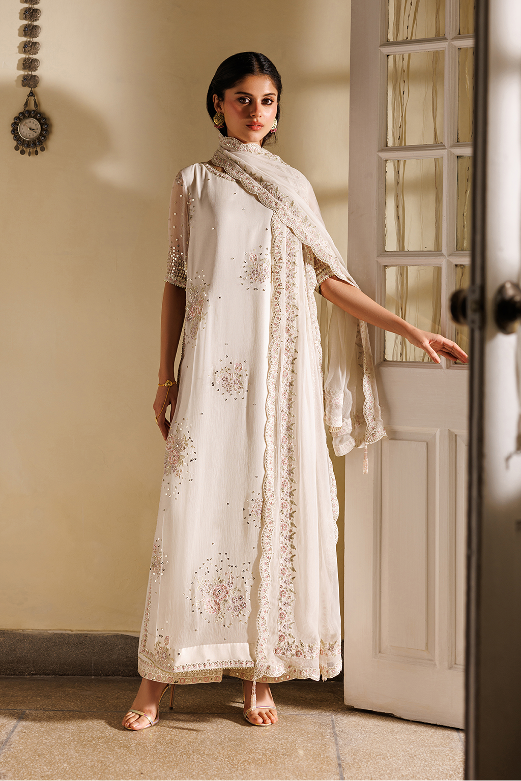 Iznik CC-98 Embroidered Chiffon