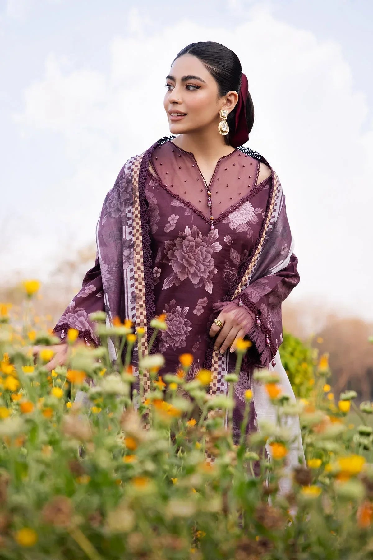 Alizeh | Sheen Lawn Prints 24 | ASTER - Rang-e-Khaas
