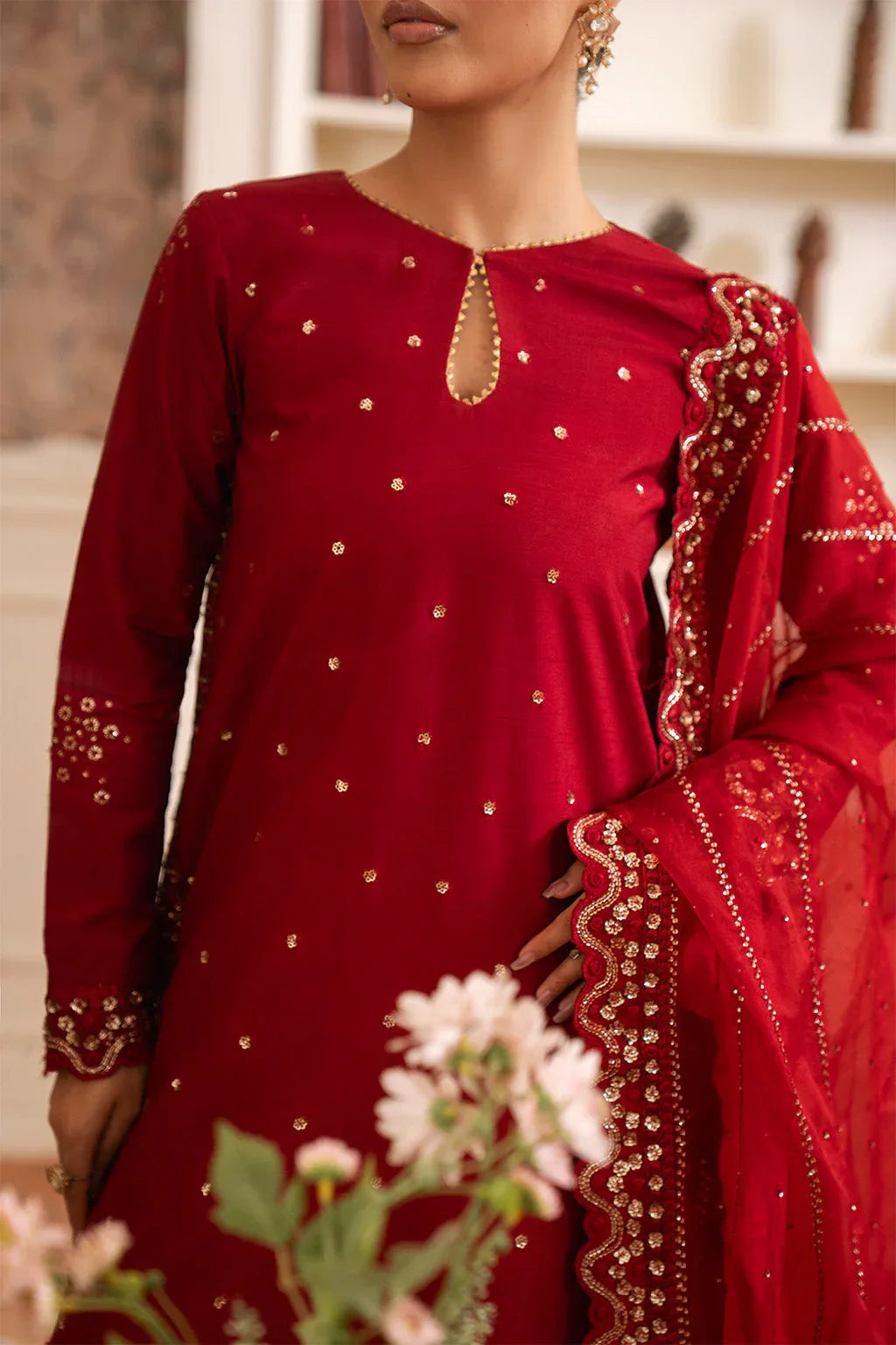 Neeshay | Luxe Pret | Crimora - Rang-e-Khaas