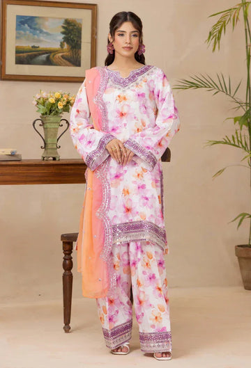 Adans Libas | Adans Embroidered satin  | Satin Lawn 828211 - Rang-e-Khaas