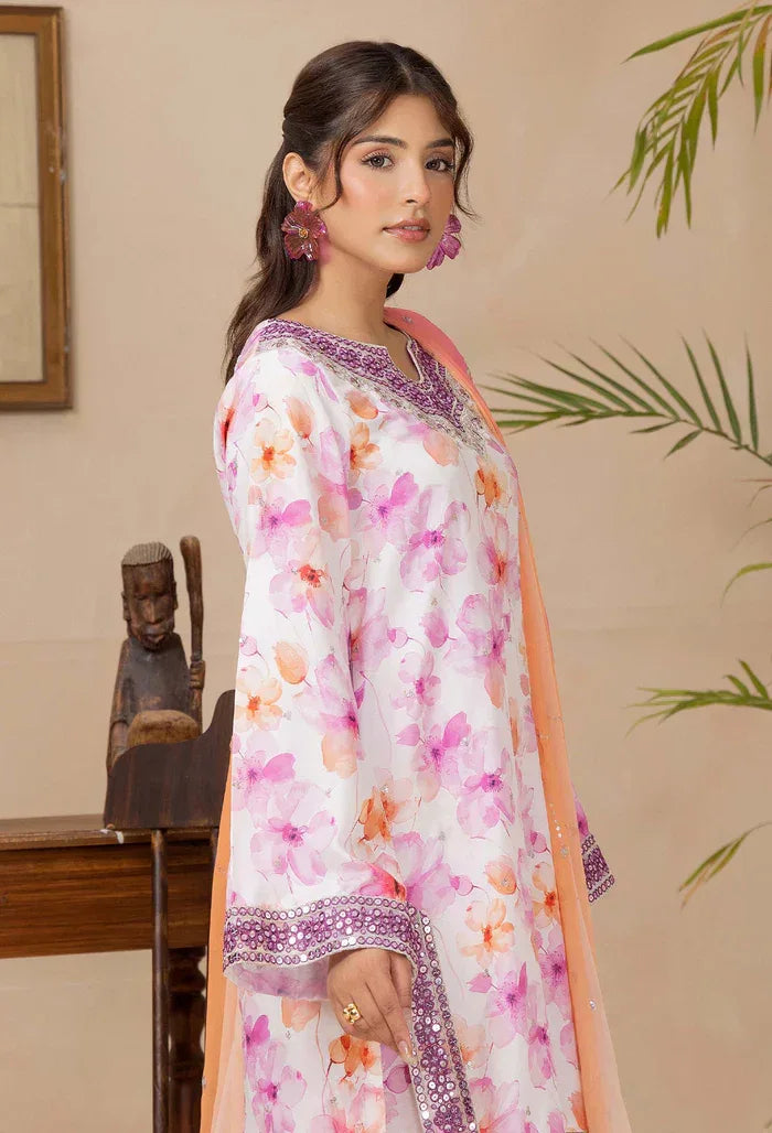 Adans Libas | Adans Embroidered satin  | Satin Lawn 828211 - Rang-e-Khaas