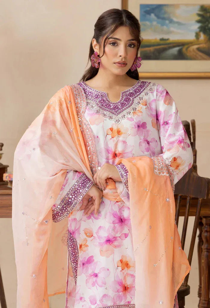 Adans Libas | Adans Embroidered satin  | Satin Lawn 828211 - Rang-e-Khaas