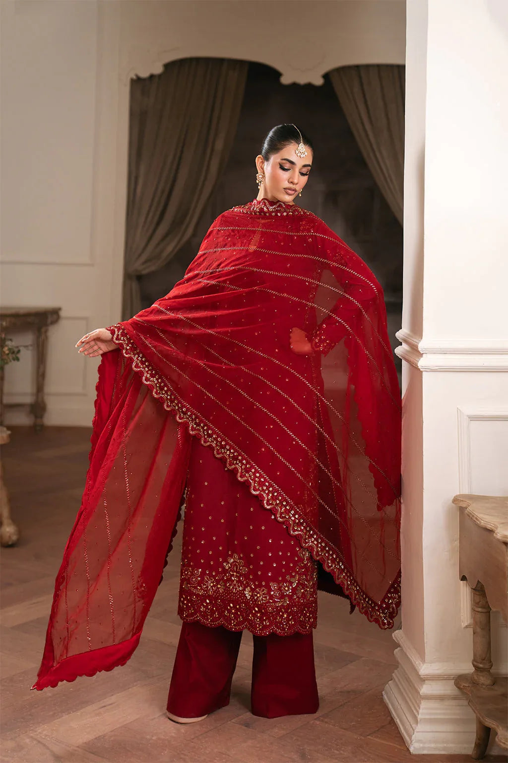 Neeshay | Luxe Pret | Crimora - Rang-e-Khaas