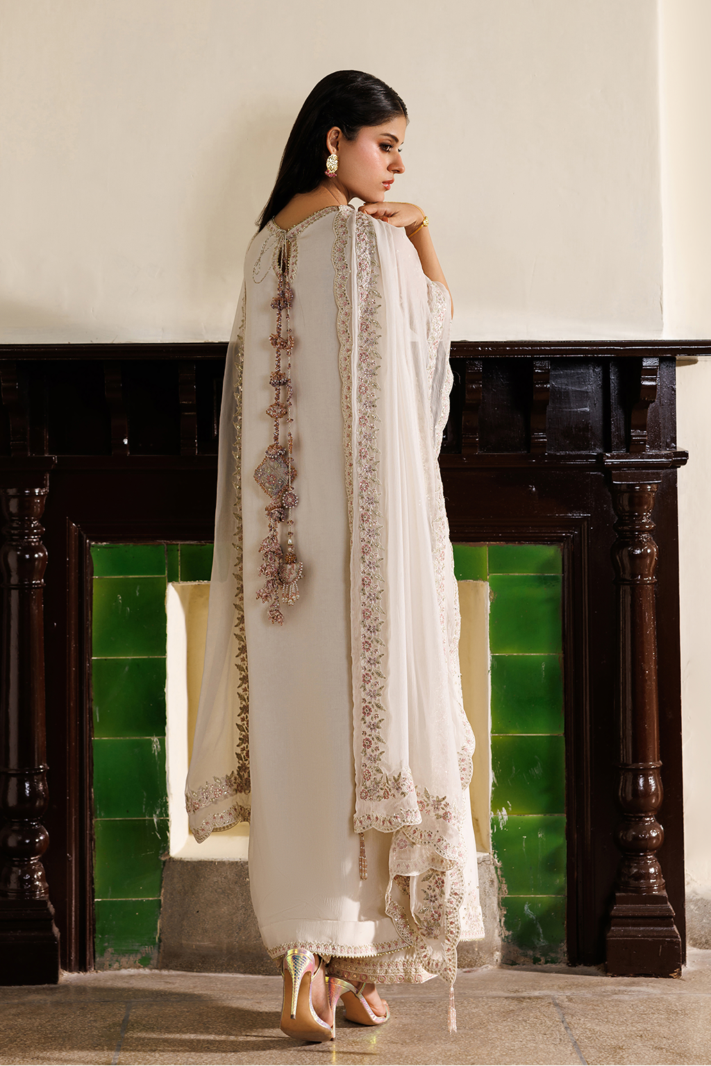Iznik CC-98 Embroidered Chiffon
