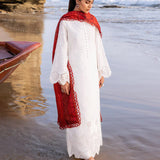 Zainab Chottani Embroidered Chikankari Lawn 3Pc Suit D-03A Chunari