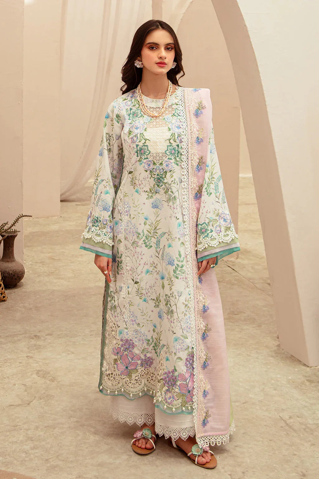 AJR Couture | Alif Affordable Lawn 24 | GLEAM - Rang-e-Khaas