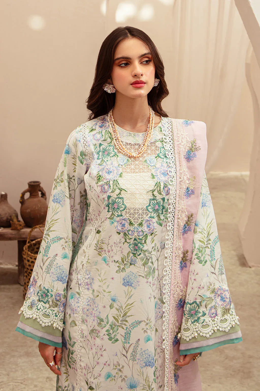 AJR Couture | Alif Affordable Lawn 24 | GLEAM - Rang-e-Khaas