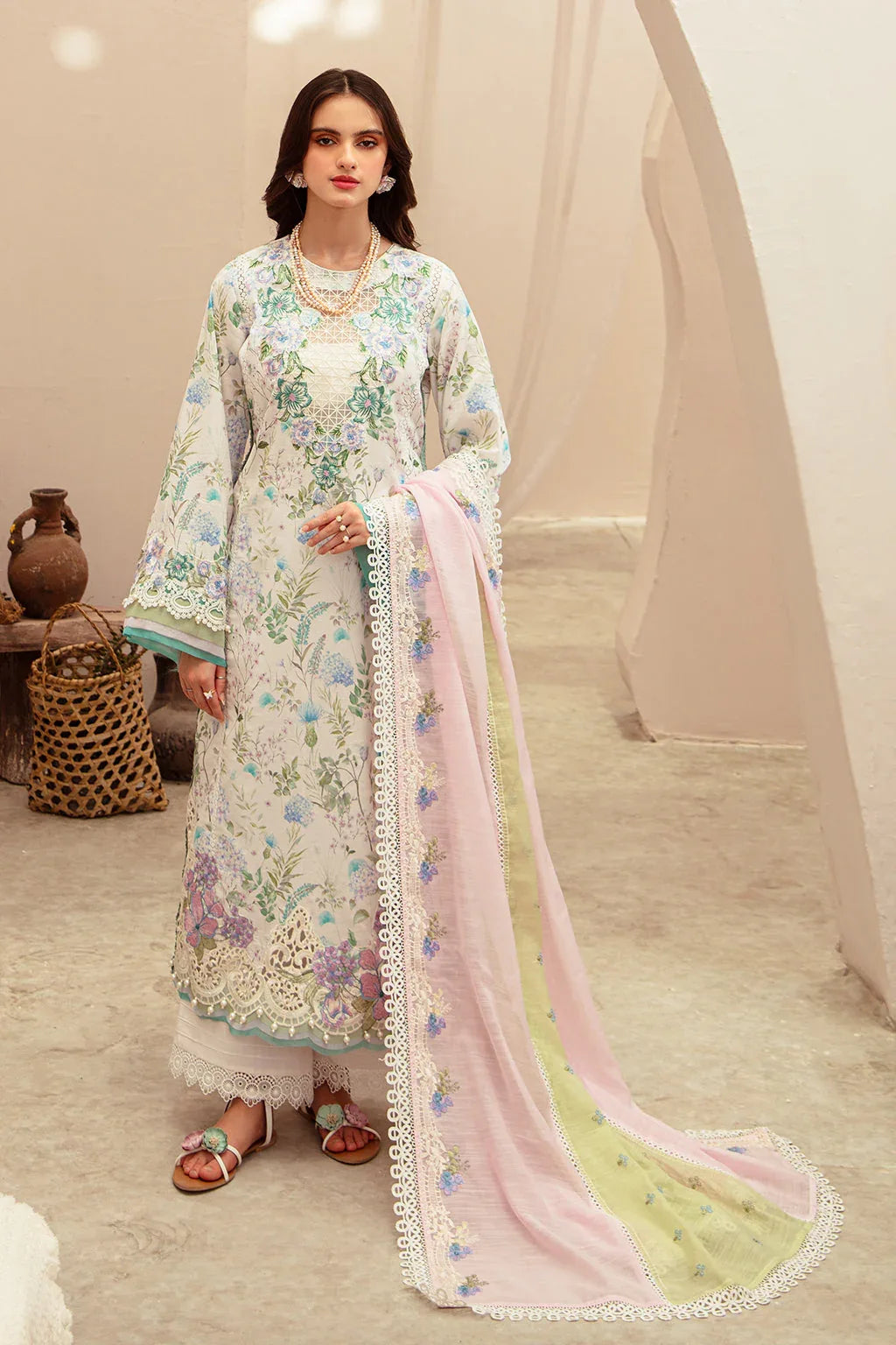 AJR Couture | Alif Affordable Lawn 24 | GLEAM - Rang-e-Khaas