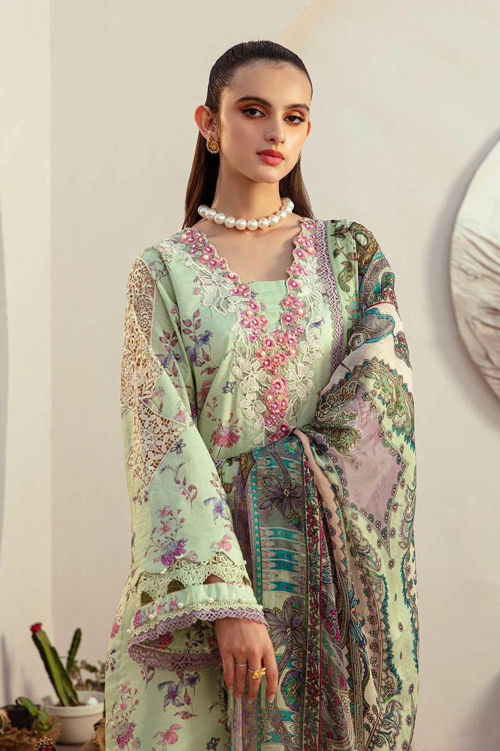 AJR Couture | Alif Affordable Lawn 24 | MINT MAGIC - Rang-e-Khaas